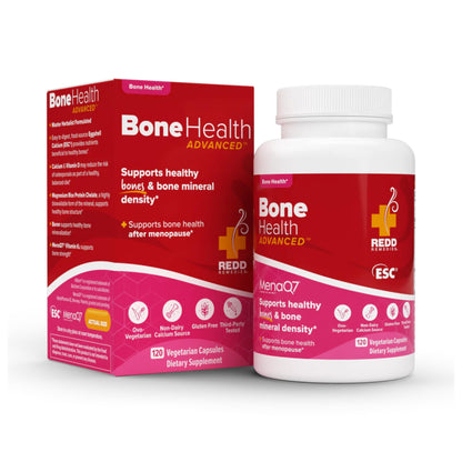 Redd Remedies, Bone Health Advanced, Vitamin D3 and Calcium for Strong Bone Support, 120 Vegetarian Capsules