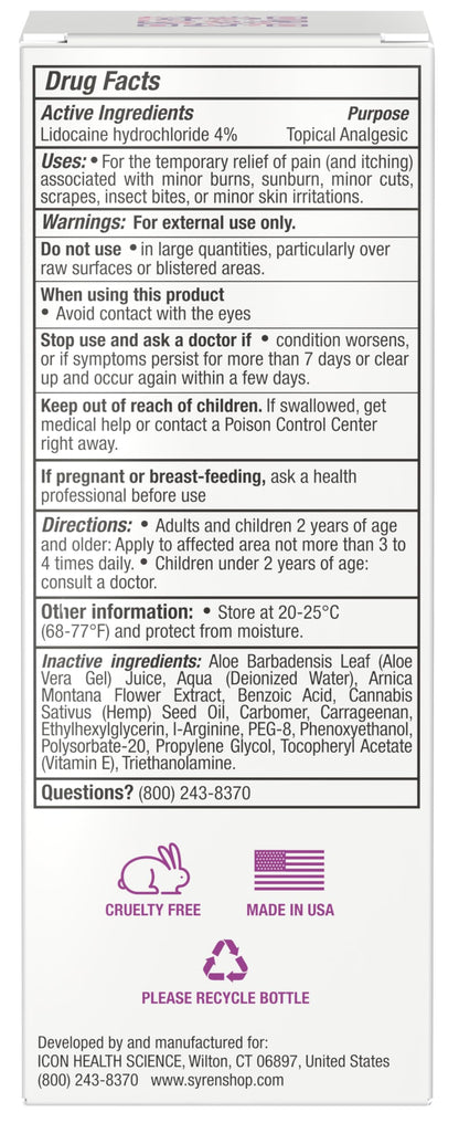 Syren Intimate Relief - Intimate Pain Relieving Gel - Relieves Vulva Pain, Throbbing, Spasms