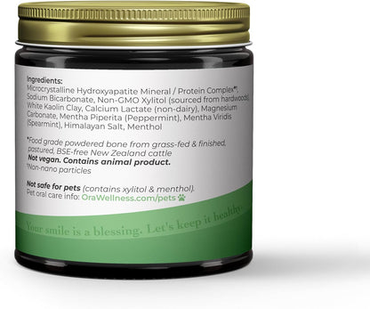 OraWellness Shine Remineralizing Tooth Powder with Hydroxyapatite, Mint