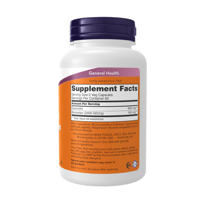 NOW Foods Supplements, Quercetin with Bromelain, Balanced Immune System*, 240 Veg Capsules