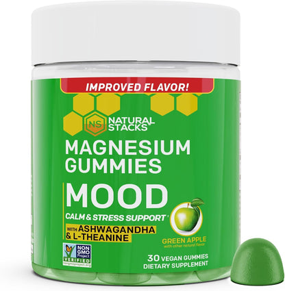 Natural Stacks Magtech + Mood Magnesium Gummies Bundle - 4 Forms of Magnesium - Supports Relaxation and Brain Health* - 120 Pieces