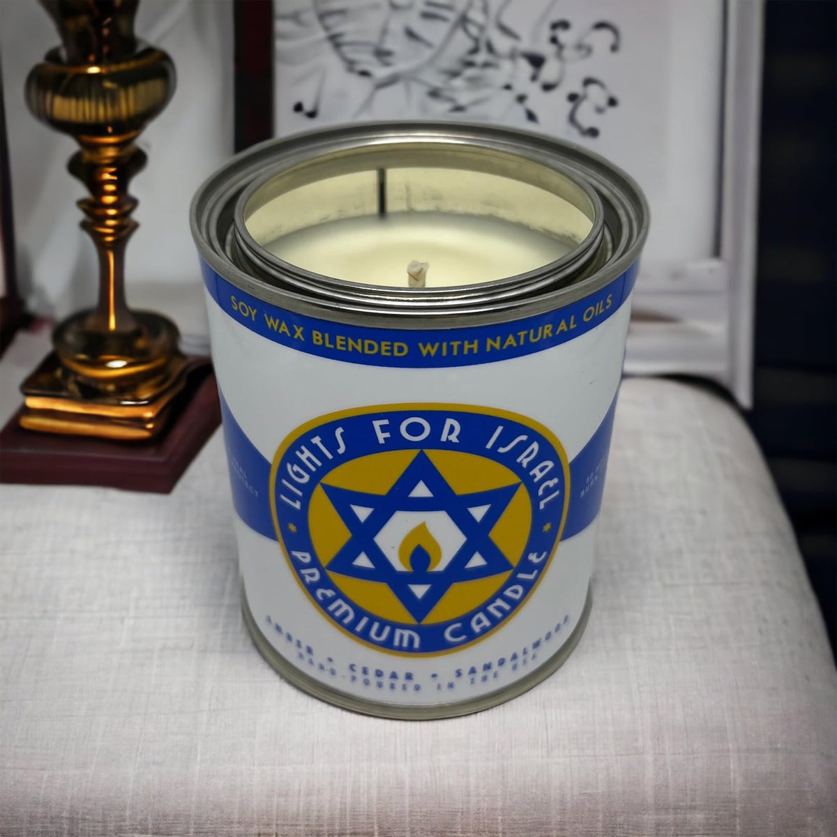 Long-Burning, One-Pint Premium Candles for Men | Vintage Inspired Oil Can Design | Soy Wax