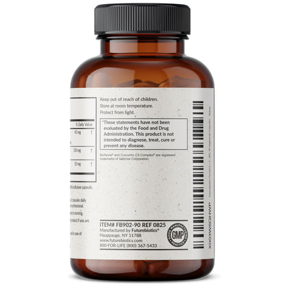 Futurebiotics Turmeric + Curcumin, Antioxidant, Joint & Digestion Support with BioPerine for Enhanced Nutrient Intake, Non-GMO, 90 Vegetarian Capsules