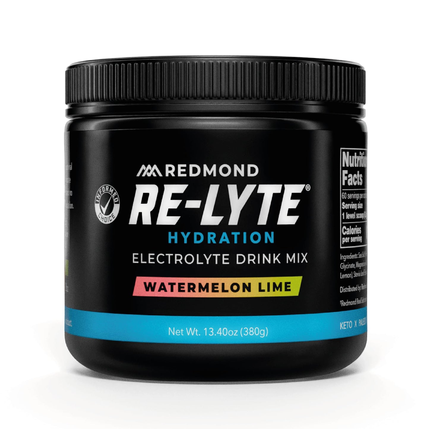 REDMOND Re-Lyte Sugar Free Electrolyte Powder Mix (Strawberry Lemonade) | Zero Sugar Electrolytes, Hydration Powder