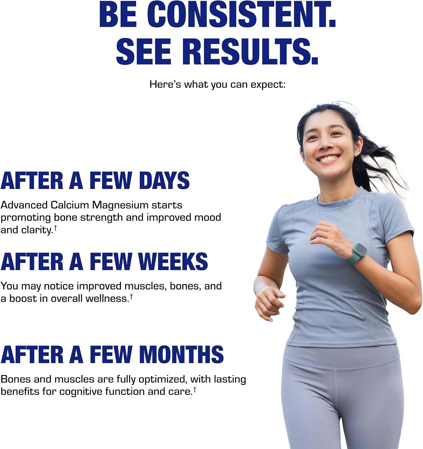Advanced Calcium Magnesium Supplement - Clinically Formulated Magnesium Calcium with Vitamin D3 B1 B3 & B6 for Muscle Nerve Heart and Bone Health Support - Vegetarian Gluten Free Non-GMO (1 Month) M