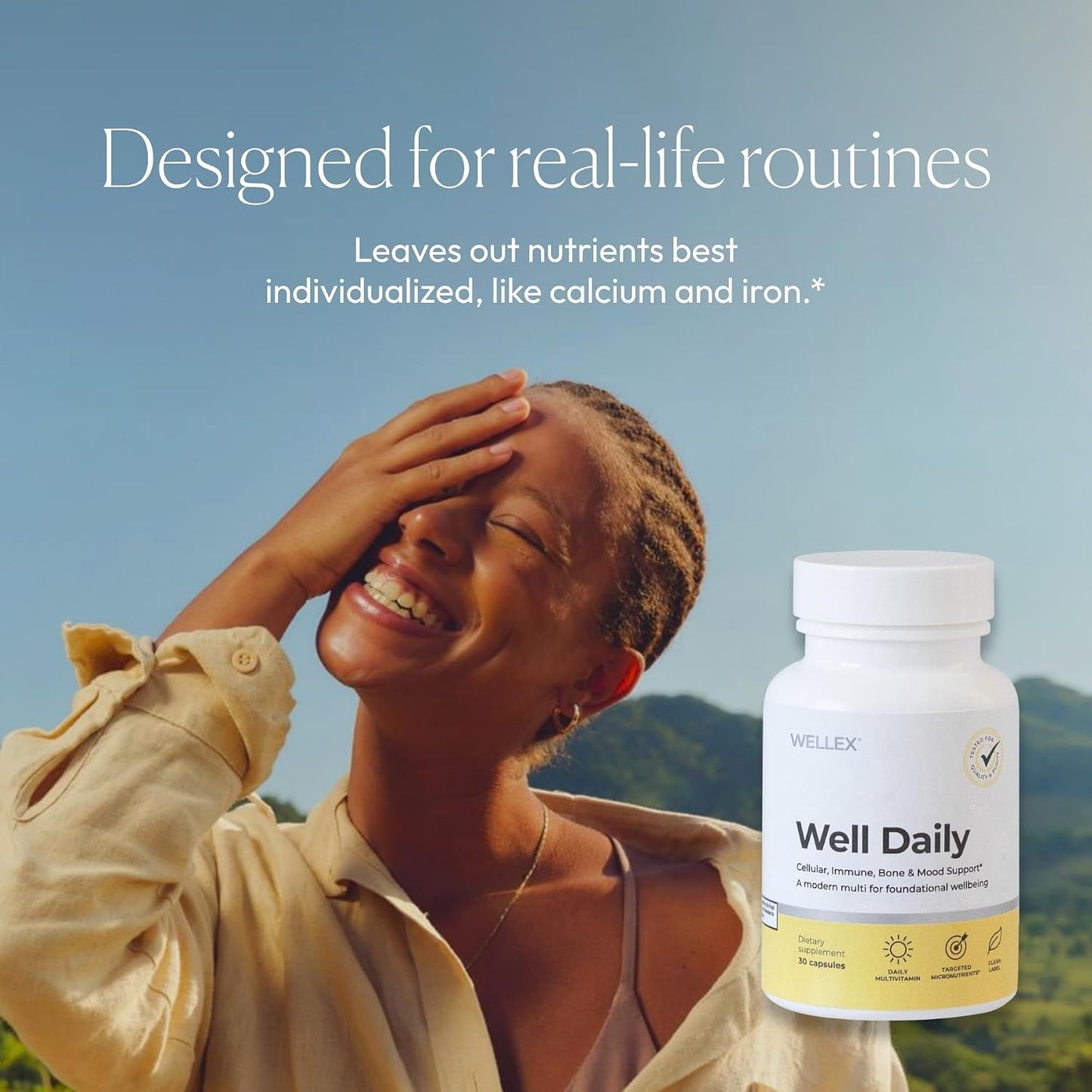 Wellex Well Daily – Modern Multivitamin – Bioavailable Nutrients for Immune, Cellular & Bone Health Support