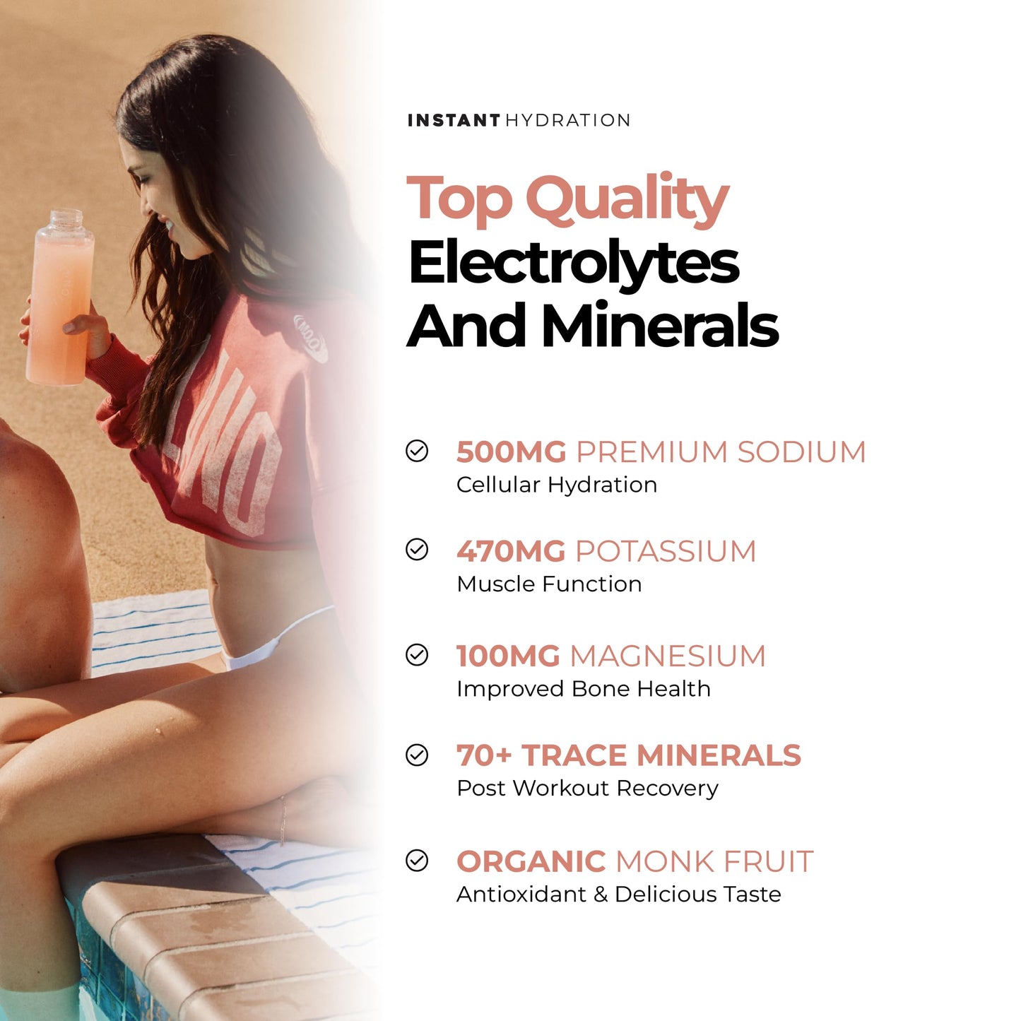 Instant Hydration Sugar Free Electrolytes Powder Packets Variety Pack - Watermelon, Raspberry, Lemon Lime Drink Mix & Travel Essentials with Magnesium and Potassium - Post Workout Recovery - 20 Sticks