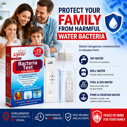 Bacteria Water Test Kit – Coliform, E. coli Detection for Well & Tap Water | Rapid Home Drinking Water Screening Kit with Lab-Quality Results | Leaping Lynx