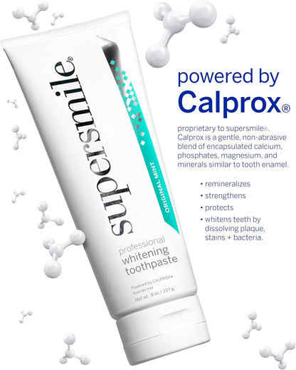 Supersmile Original Mint Whitening Toothpaste, 8 Oz, Whitens 6 Shades