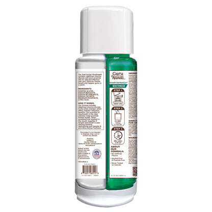 GuruNanda Dual Barrel Fresh Breath Mouthwash with Xylitol, Mint, 3x20 oz