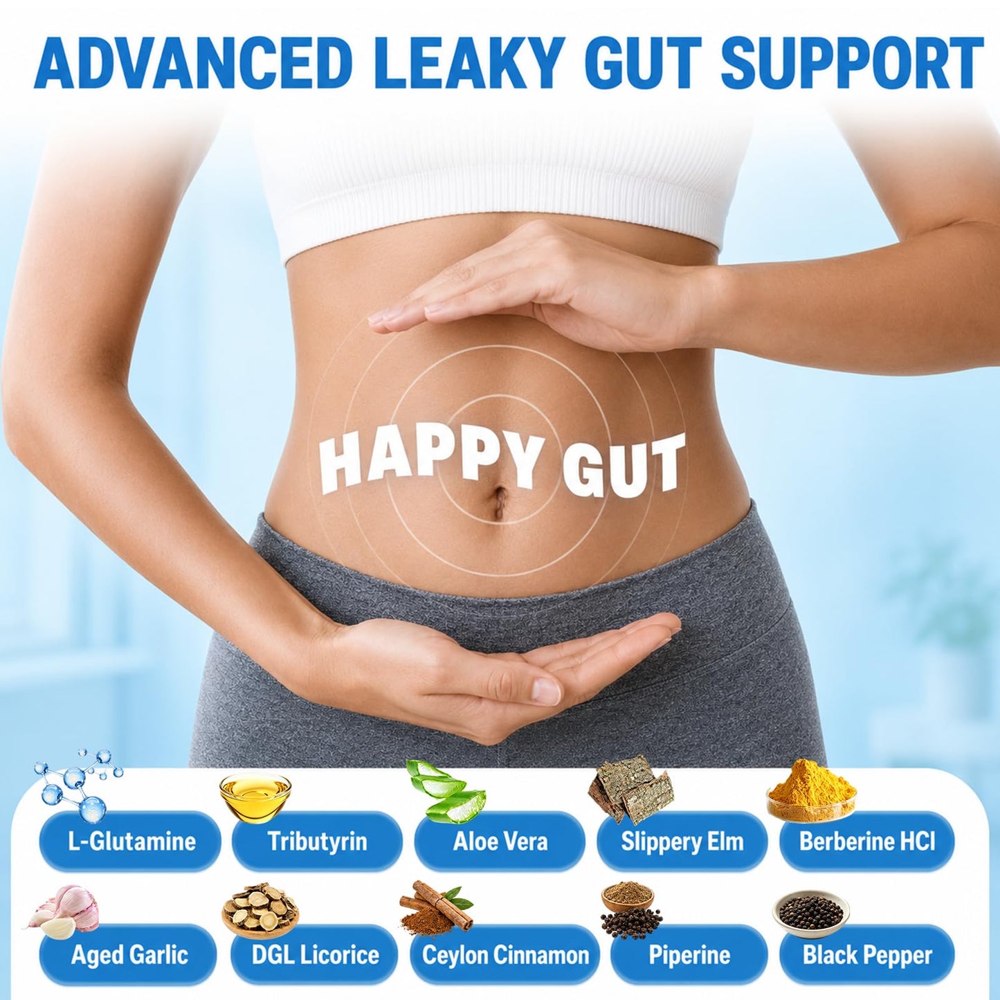 Gut Health Capsule Supplement, Supports Microbiome, Leaky Gut, and Digestion, with 80 Billion CFU Probiotics, Prebiotics, Digestive Enzymes, 30-in-1 Gut Health Supplement, 100 Capsules