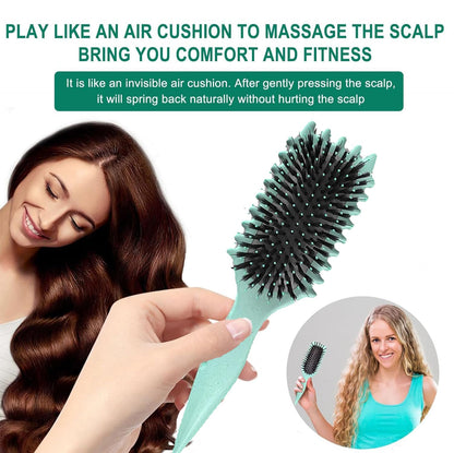 Curl Defining Brush, 2024 Newest Boar Bristle Hair Brush Styling Brush, Curly Hair Brush