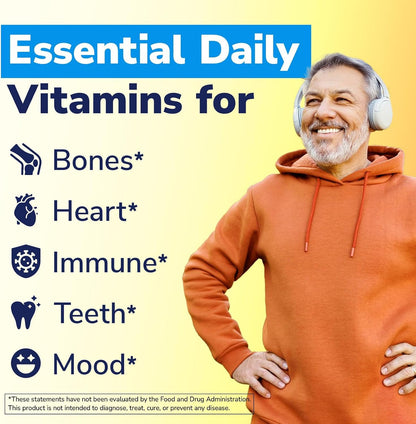 Vitalibre Vitamin D3 K2 Supplement, Vitamin D3 10000 IU & 200 mcg K2 MK7 | Enhanced Calcium Absorption, Bone, Heart, Immune & Mood Support, No Soy, Easy to Swallow, 90 Softgels