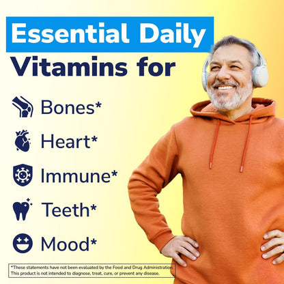 Vitalibre Vitamin D3 K2 Supplement, Vitamin D3 10000 IU & 200 mcg K2 MK7 | Enhanced Calcium Absorption, Bone, Heart, Immune & Mood Support, No Soy, Easy to Swallow, 90 Softgels