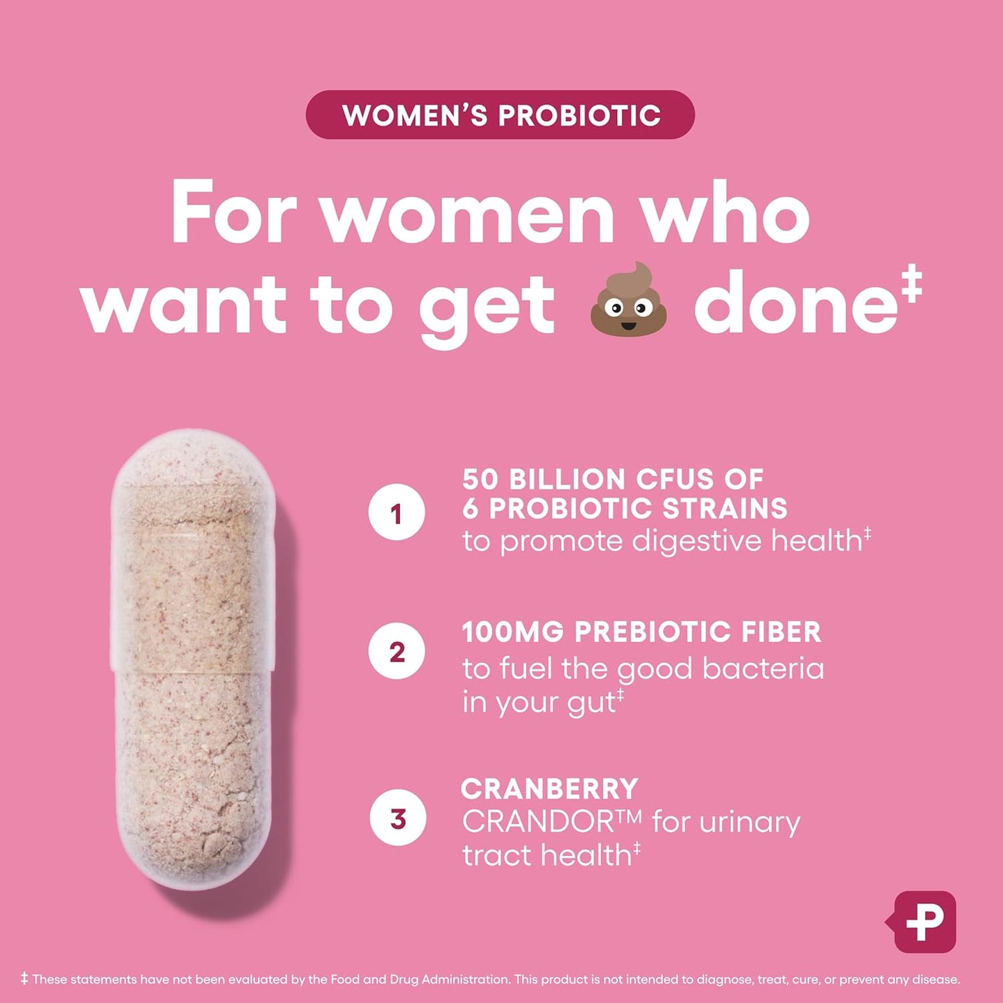Physician's CHOICE Women's Probiotic 30 Count + Easy Mix Fiber Bundle
