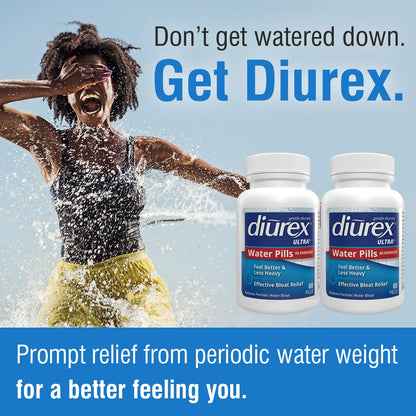Diurex Ultra Re-Energizing Water Pills - Relieve Water Bloat - Feel Better Less Heavy