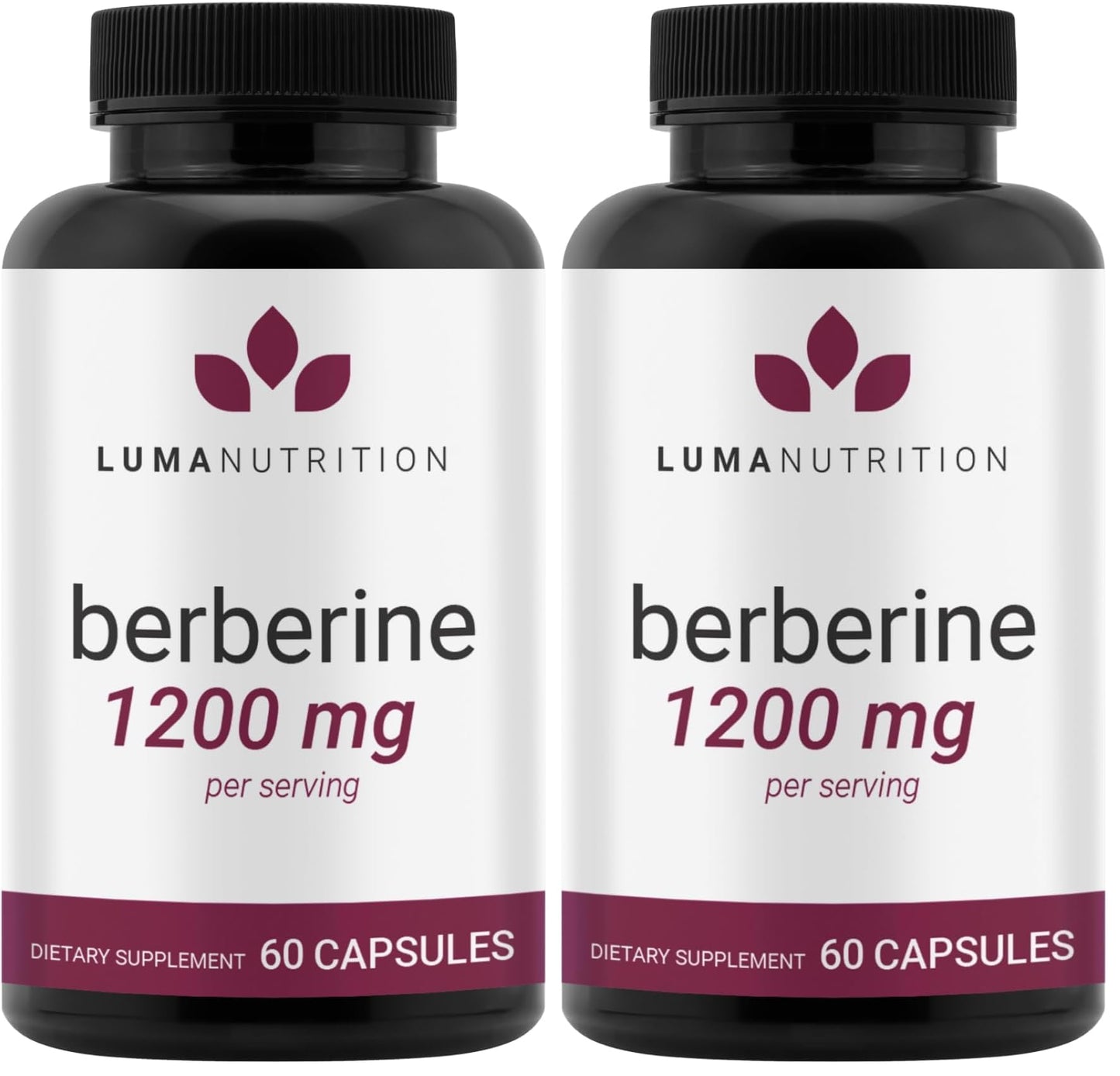Luma Nutrition Pure Berberine Supplement - Berberina 1200mg - 60 Capsules