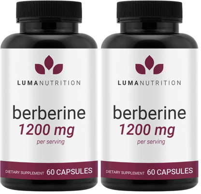 Luma Nutrition Pure Berberine Supplement - Berberina 1200mg - 60 Capsules
