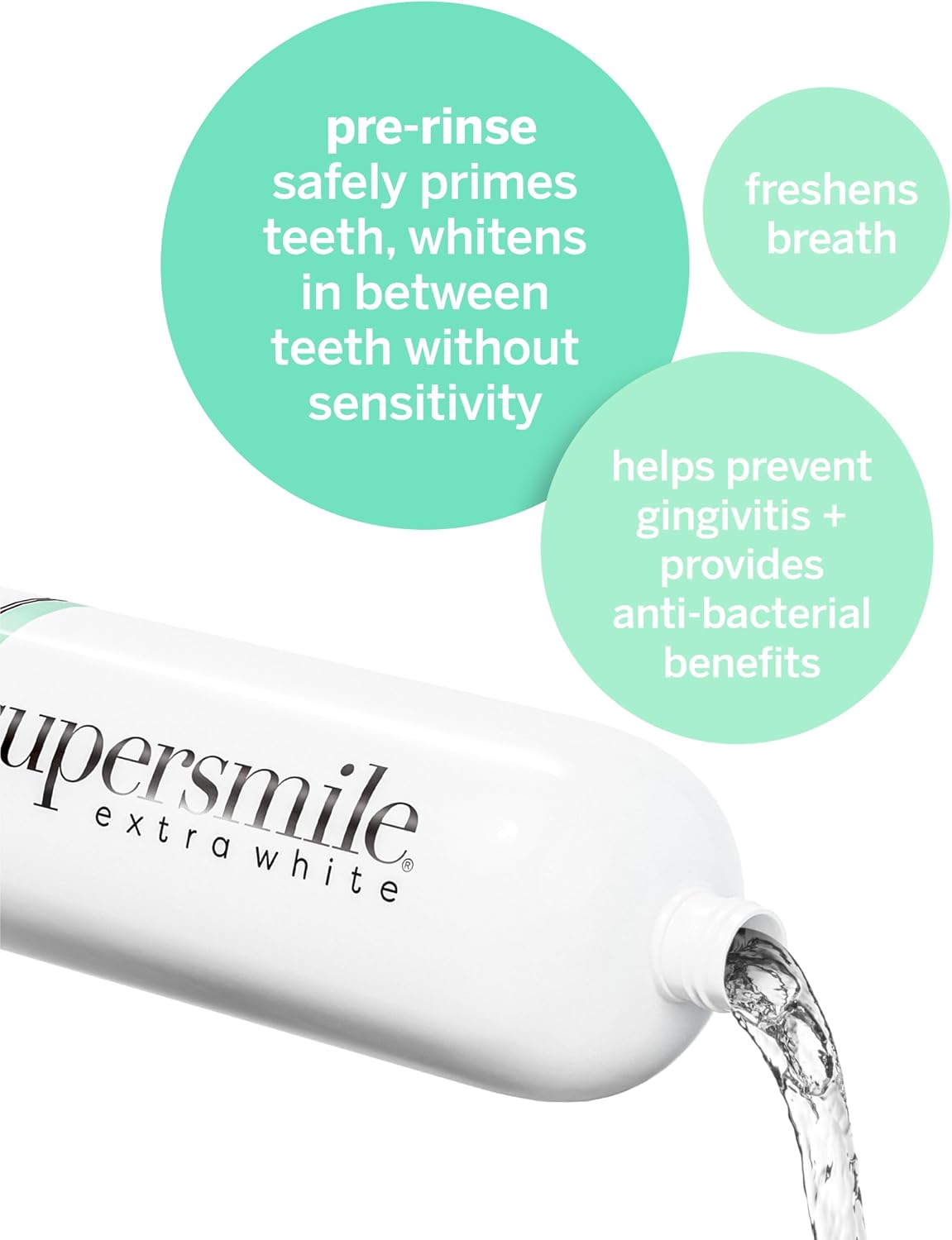 Supersmile Extra Whitening Pre-Rinse, Triple Mint, 16 Fl Oz Mouthwash