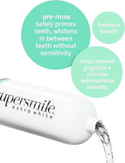 Supersmile Extra Whitening Pre-Rinse, Triple Mint, 16 Fl Oz Mouthwash
