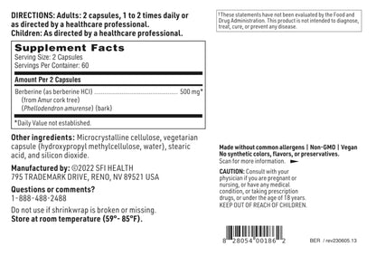 Klaire Labs Berberine HCI 500mg - Berberine Supplement - Gluten-Free, Hypoallergenic