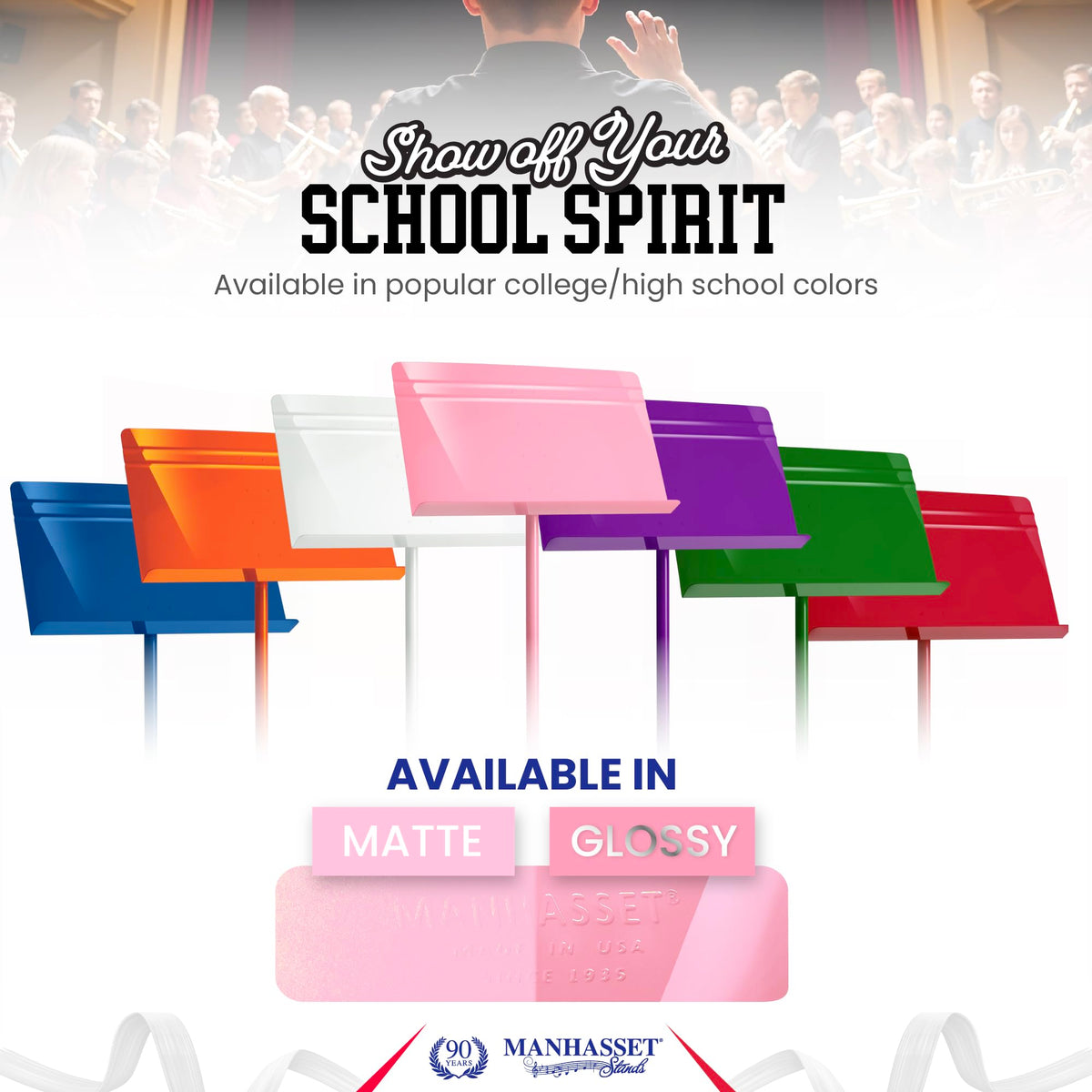 Manhasset Music Stand for Sheet Music - 48 Symphony Model - Long Lasting, Durable Manhasset Stand - Adjustable Height - 26" to 48" - Made in the USA