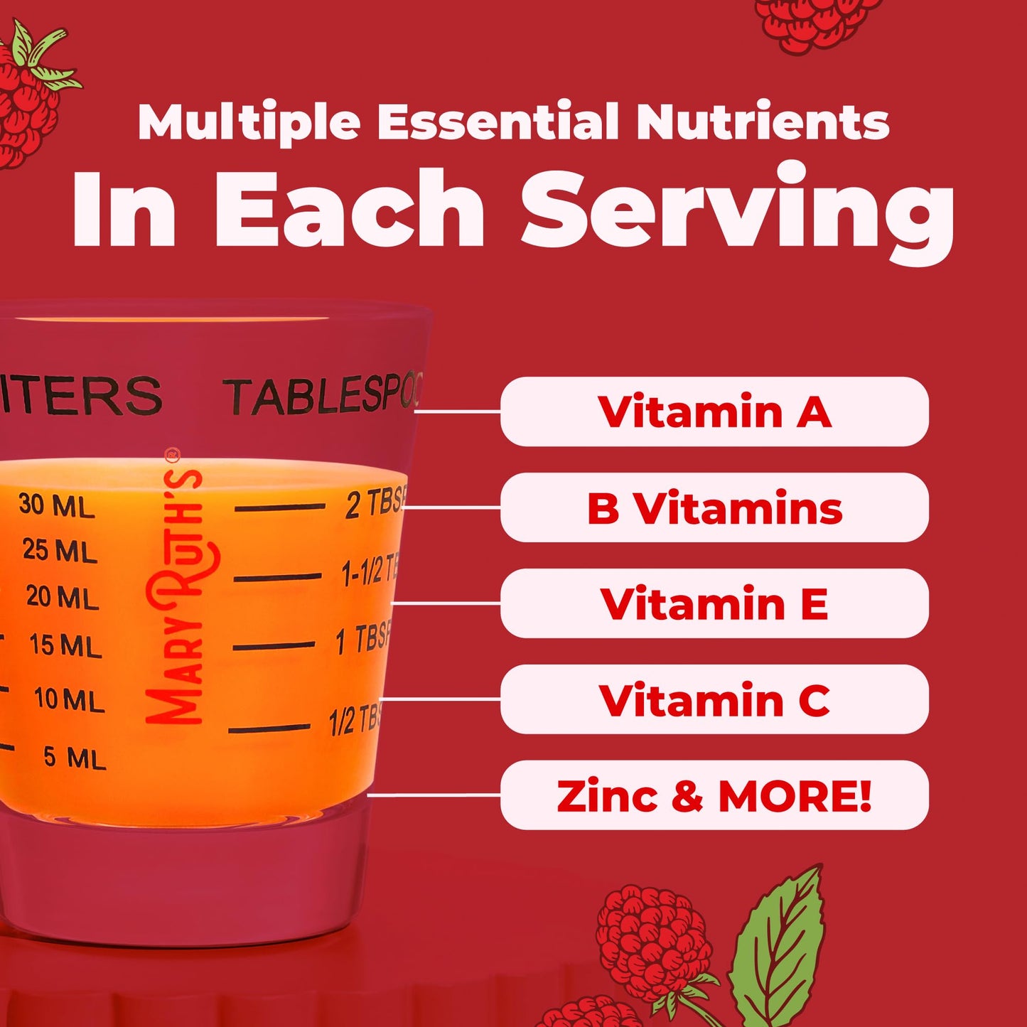 MARYRUTH'S Liquid Morning Multivitamin for Women, Men & Kids | Vitamin A C D E B6 B12 Biotin Zinc | Beauty | Vegan | Non-GMO | Gluten Free | 32 Servings