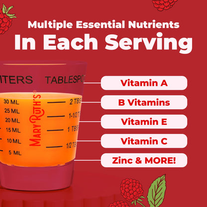 MARYRUTH'S Liquid Morning Multivitamin for Women, Men & Kids | Vitamin A C D E B6 B12 Biotin Zinc | Beauty | Vegan | Non-GMO | Gluten Free | 32 Servings