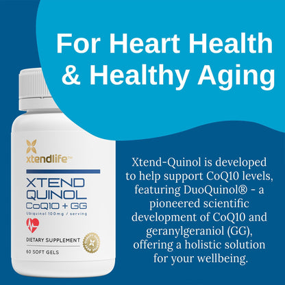 Xtendlife CX8 Heart Health Supplement for Cardiovascular Support, Circulation, and Arterial Health - with Vitamin K2 MK7, D3, Tocotrienols, and Sea Buckthorn-30 Day Supply