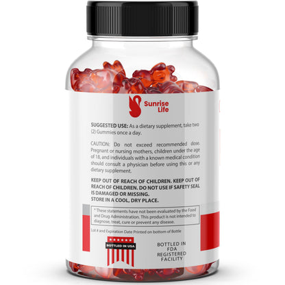 Sunrise Life Keto Bites ACV Gummies | 1000mg | Apple Cider Vinegar Gummies