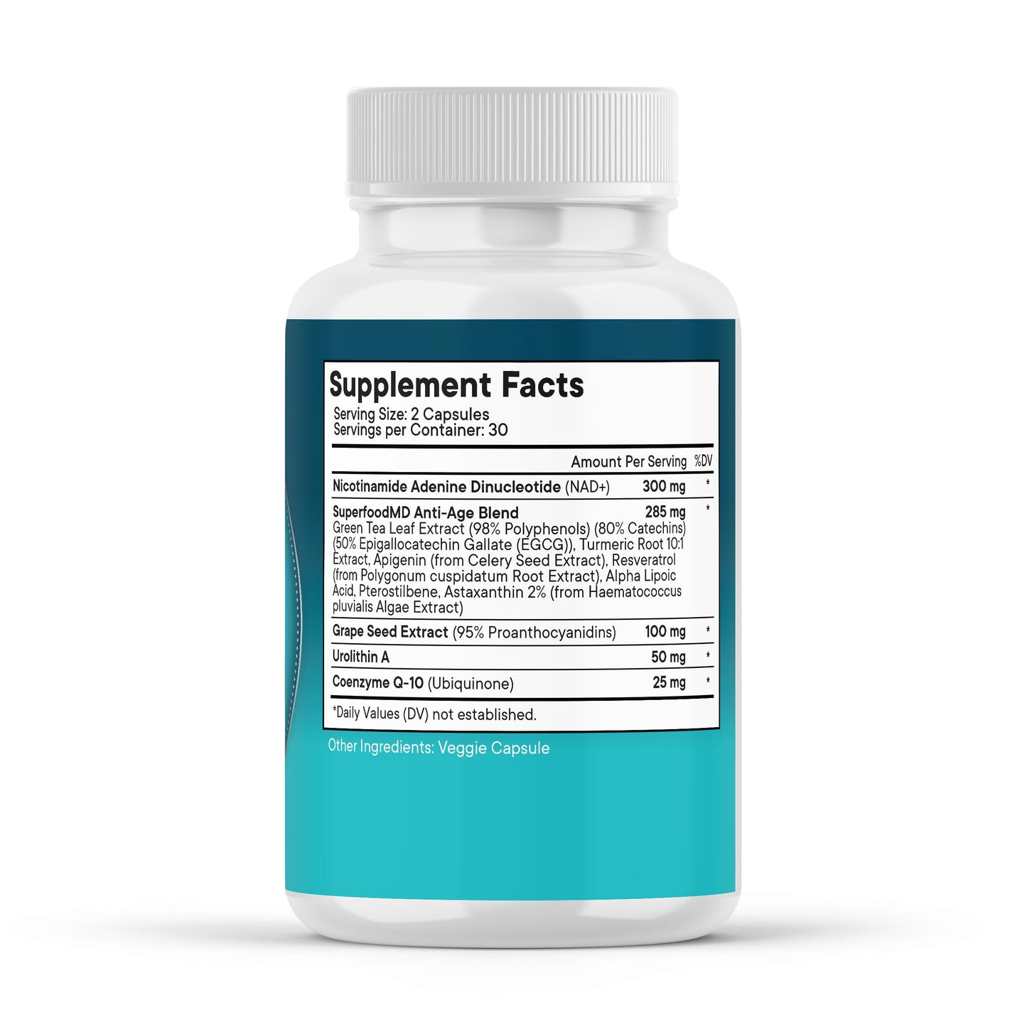 NAD+ Supplement Liposomal + Resveratrol for Women & Men, Astaxanthin, CoQ10, Alpha Lipoic Acid, Green Tea - 120 Count