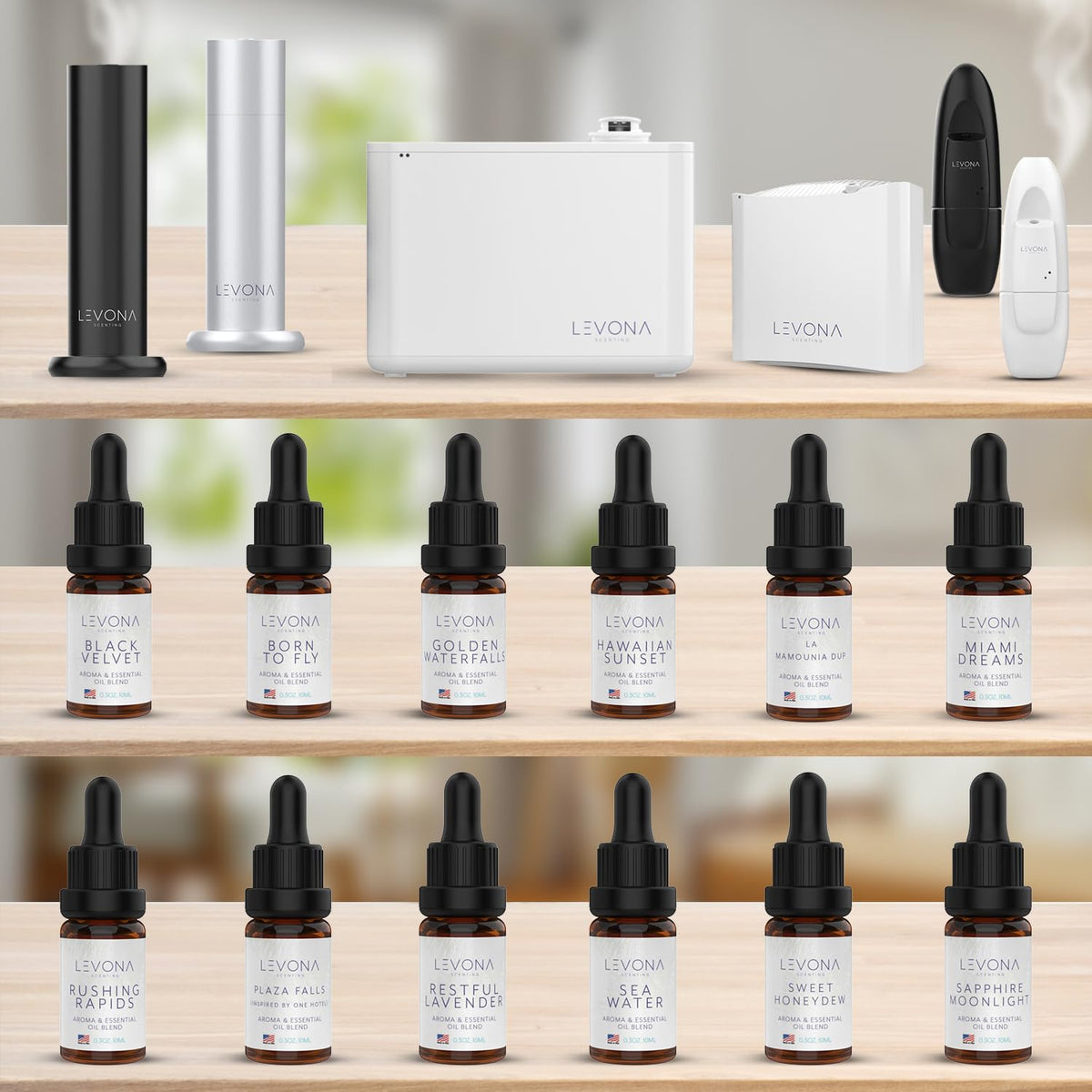 Levona Scents Pure Essential Oils for Diffusers for Home Luxury Scents - Restful Lavender Essential Oil