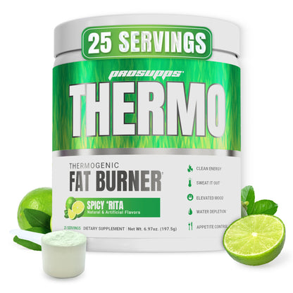 ProSupps Thermogenic Fat Burner Powder, Spicy Rita - Weight Loss & Metabolism Booster Pre Workout Supplement for Women & Men - Supports Appetite Control & Boosts Energy - Gluten-Free - 25 Servings