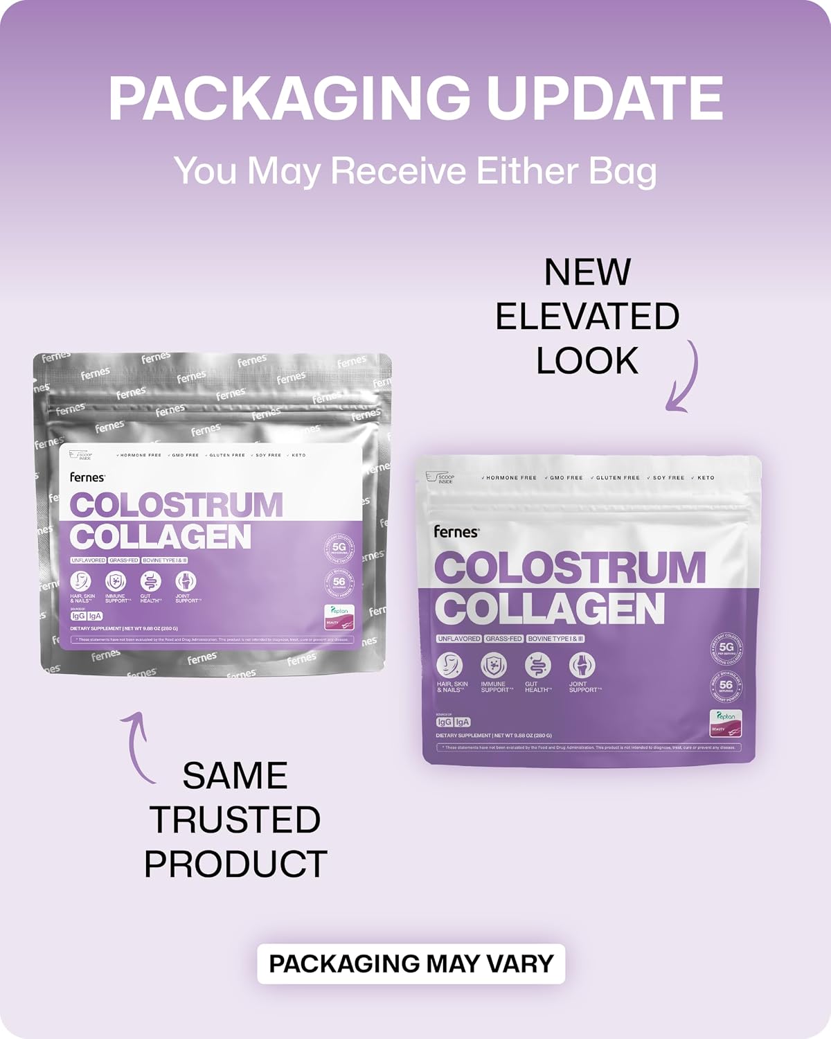 Liposomal Bovine Colostrum Powder with Collagen for Gut Health, Immune Support, Hair Growth & Beauty Supplement | Grass-Fed, Unflavored, 56 Servings
