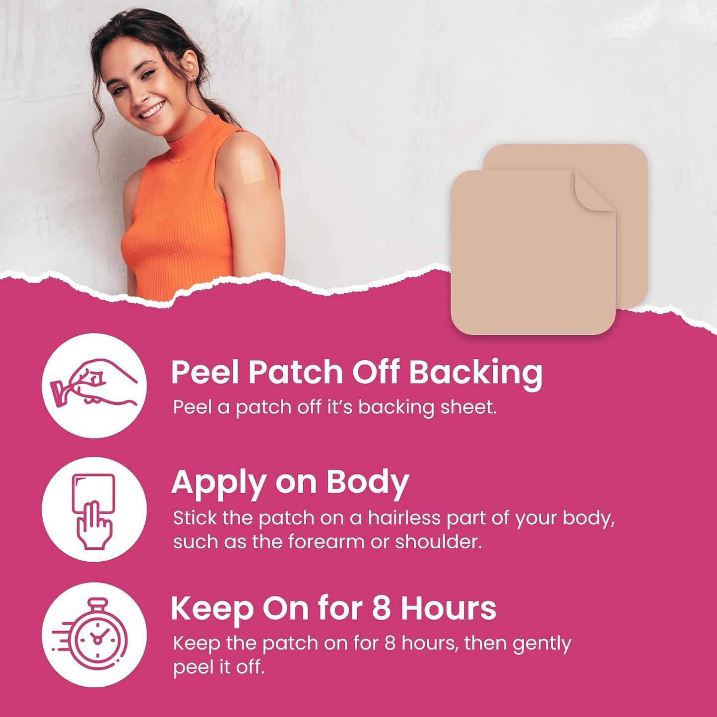 Garcinia Cambogia Patches (Pack of 60) - 100% Natural Patch for Women | For Women and Men, With B12 & Potassium, Energy, Focus & Body Support, Enhanced Formula