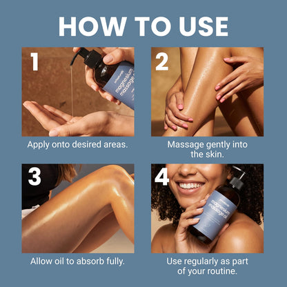 Anti Cellulite Massage Oil for Massage Therapy with Collagen (8 Fl Oz)