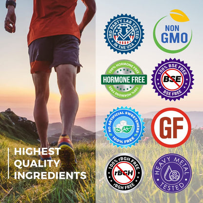 ProHealth Longevity Collagen Complete Powder - for People Over 40. 20g Multi Collagen. Hyaluronic Acid. for Joints, Bones, Hair, Skin, Muscles, Gut - 30 Servings