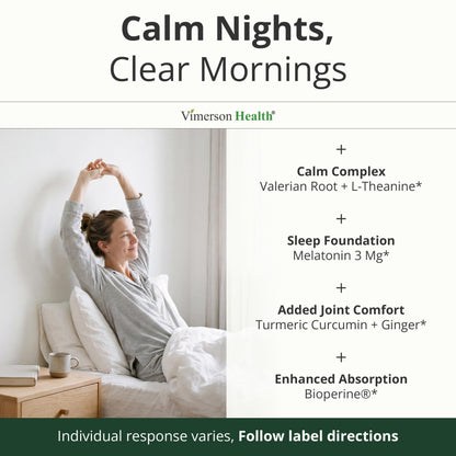 Melatonin 3mg + Valerian Root Capsules – Natural Sleep Aid for Adults 60Ct