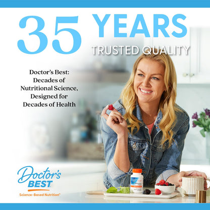 Doctor's Best MSM Supplement Capsules for Men & Women - Supports Hair, Skin, Nails, Joint Health & Mobility, 3000 mg Per Serving, Delivers Beneficial Sulfur w/ OptiMSM, Gluten Free, Non GMO - 360 Caps