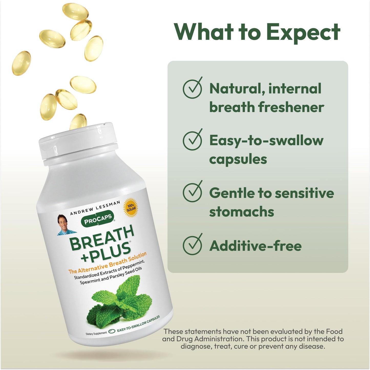 ANDREW LESSMAN ProCaps Breath Plus Internal Breath Freshener 60 Softgels