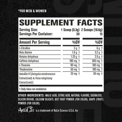 NITROSURGE Pre Workout Supplement - Endless Energy, Instant Strength Gains