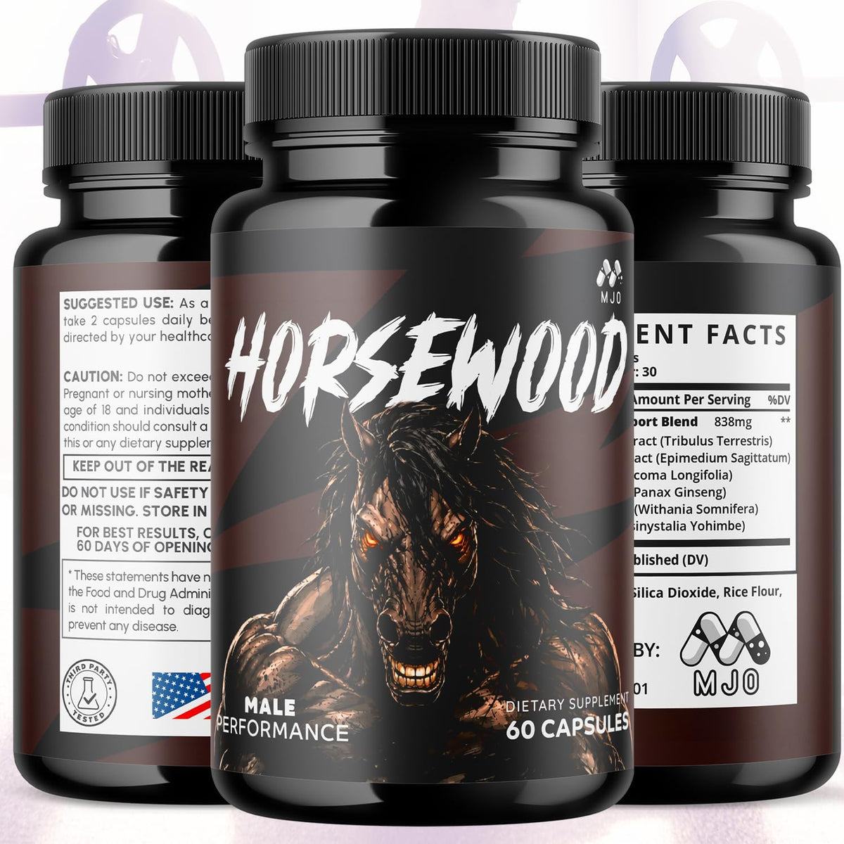 Horsewood Capsules, Official Horsewood Supplement Formula (60 Capsules)