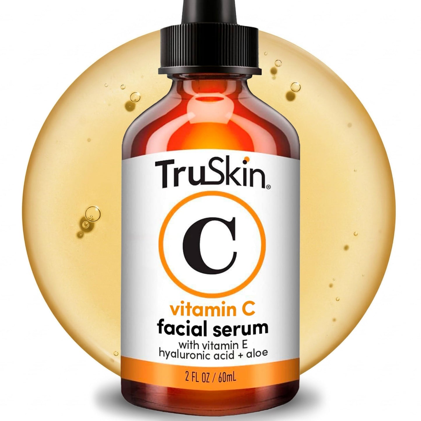 TruSkin Brightening Vitamin C Serum for Face with Hyaluronic Acid, 1 fl oz | Anti aging face serum with Vitamin E to improve the look of dark spots, fine lines, skin tone & support radiant-looking skin