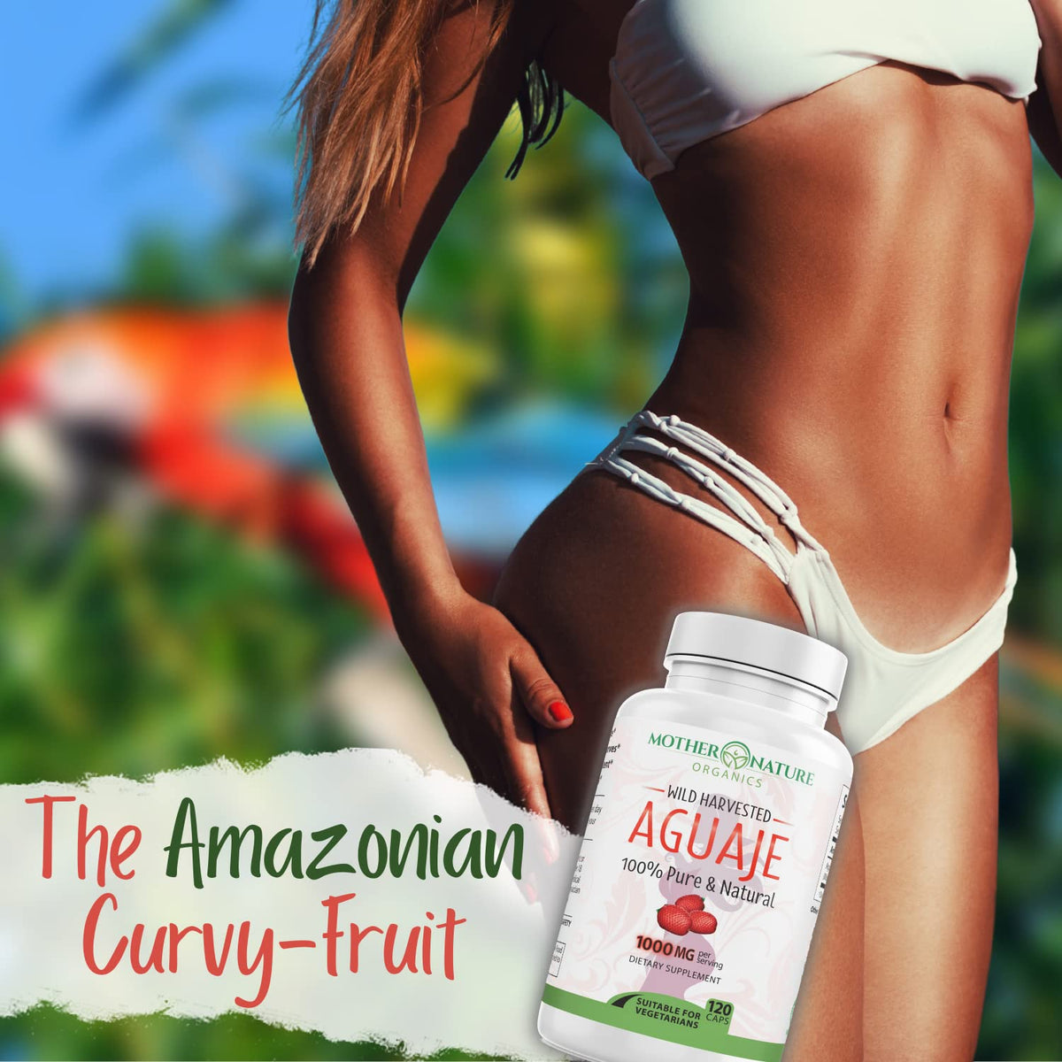 Mother Nature Organics Superfoods for Organic Living Feminine Vitality Duo: Aguaje and Maca Capsules