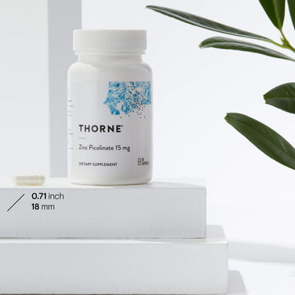 Thorne Zinc Picolinate 15mg - Highly Absorbable Zinc Supplement - Supports Wellness