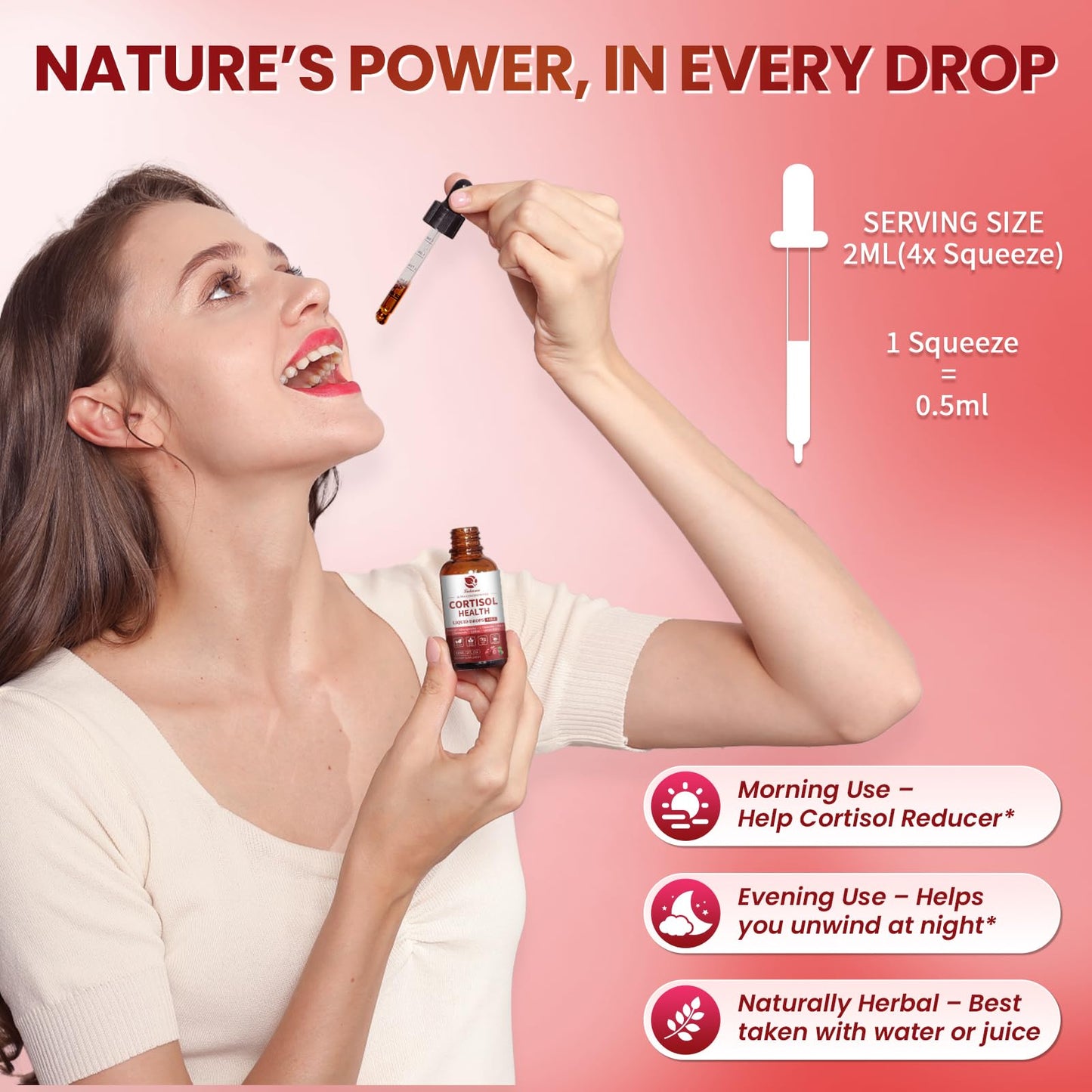 Cortisol Supplements for Women, Mood, Calm, Stress Balance, Hormone Harmony | 9 IN 1 Cortisol Reducer Liquid Drops with KSM-66® Ashwagandha, Kava, Lemon Balm, GMP Certified, 2 FL.OZ, Blueberry Flavor