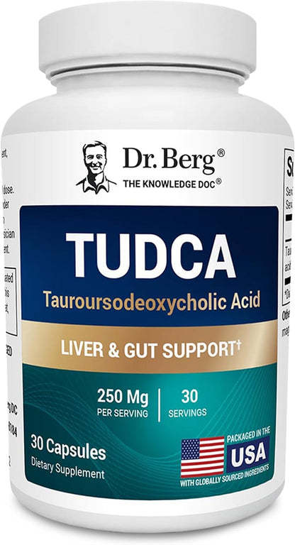 Dr. Berg TUDCA Supplement (Tauroursodeoxycholic Acid) - Powerful Formula for Liver Health, Bile Flow, Gallbladder Support, and Digestive Health* - 30 Capsules