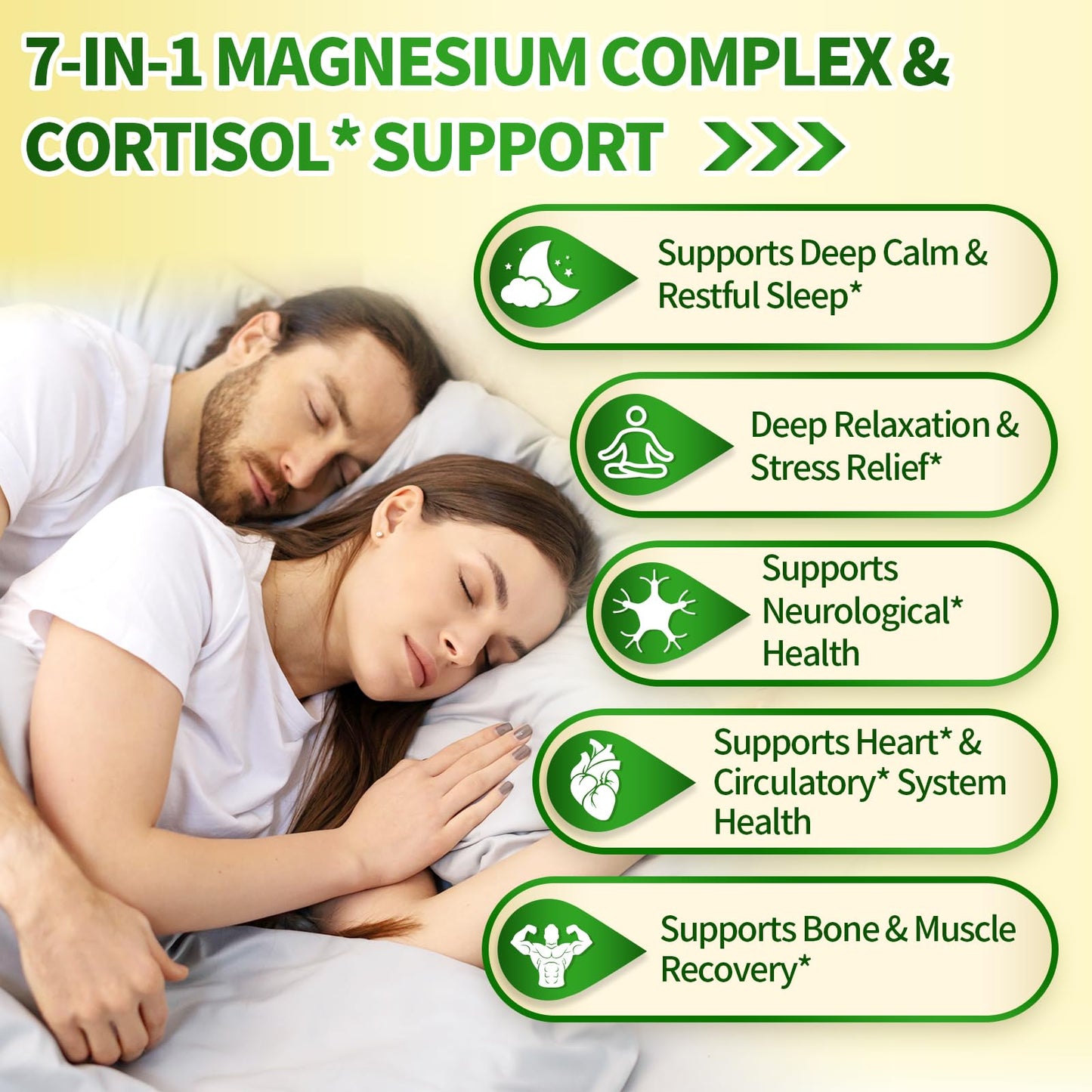 Triple Magnesium Complex for Women and Men, Magnesium Glycinate 400mg, Malate, Citrate, High Absorption Chelated Magnesium Supplement Support Sleep, Muscle, Non-GMO, Gluten Free - 240 Capsules