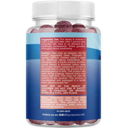 Kids Magnesium Gummies - Calm Relaxing Mg Citrate Supplement with Raspberry Flavor - Calm Magnesium Supplement for Nerve Health Muscles & Healthy Heart Support - Mag Citrate Gummies - 90 Count