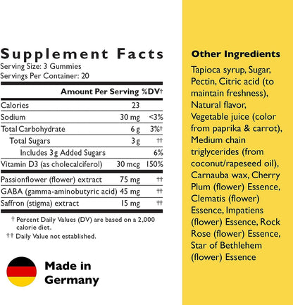 RESCUE Bach Plus Mood & Stress Support Gummies, Daytime Dietary Supplement with Passionflower